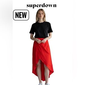 ⭐️NEW Superdown Red High-Low Skirt